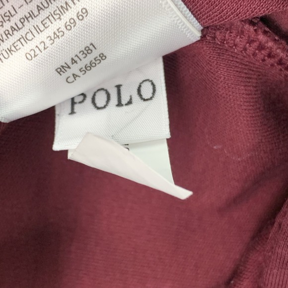 Polo Ralph Lauren Men's Logo Graphic Track Jacket Burgundy Full Zip - Size L - Picture 12 of 14